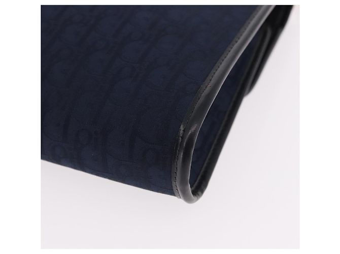 Christian Dior Trotter Canvas Chain Shoulder Bag Navy Gold - vista 13