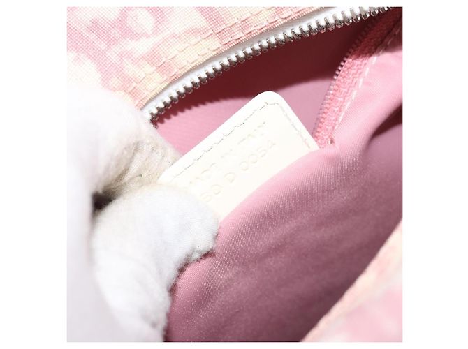 Christian Dior Trotter Canvas Shoulder Bag PVC Pink Silver - vista 12