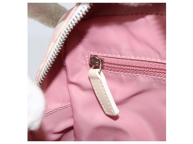 Christian Dior Trotter Canvas Shoulder Bag PVC Pink Silver - vista 21