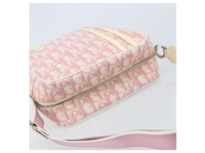 Christian Dior Trotter Canvas Shoulder Bag PVC Pink Silver - vista 6