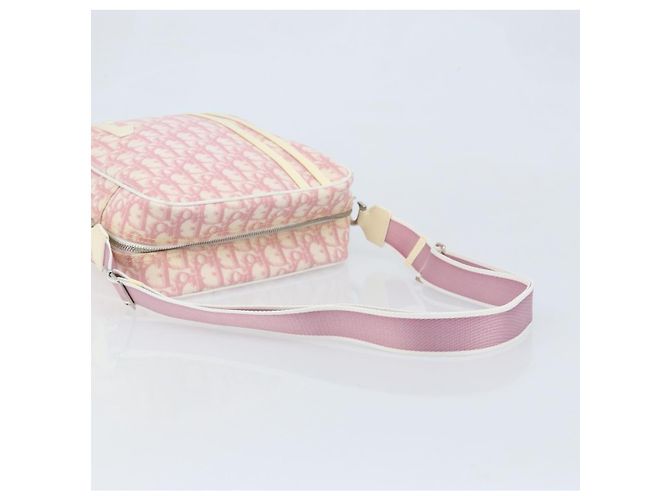 Christian Dior Trotter Canvas Shoulder Bag PVC Pink Silver - vista 7