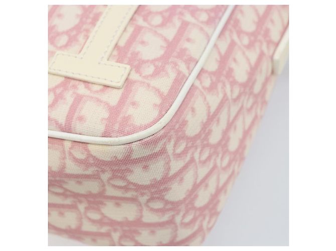 Christian Dior Trotter Canvas Shoulder Bag PVC Pink Silver - vista 8