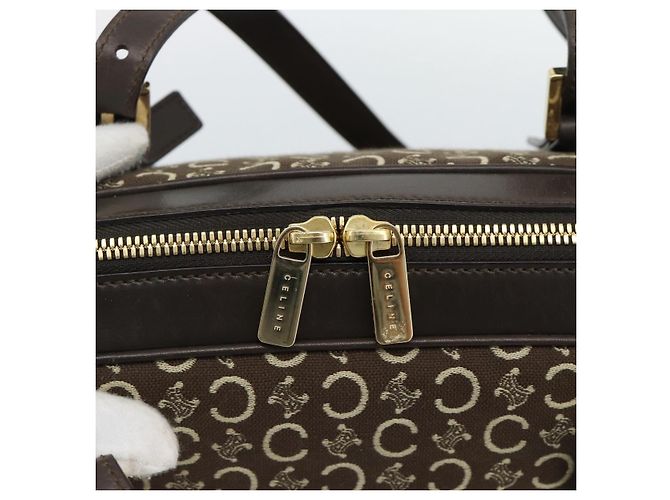 Céline CELINE C Macadam Canvas Hand Bag Brown Gold - vista 14
