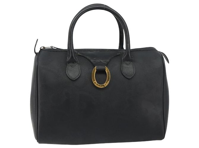 Christian Dior Trotter Canvas Hand Bag PVC Navy Gold - vista 13