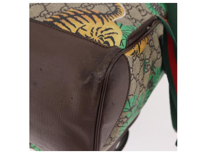 GUCCI GG Supreme Web Sherry Line Backpack PVC Bengal Beige 428027 - vista 17