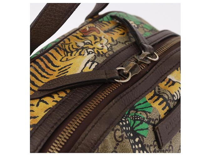 GUCCI GG Supreme Web Sherry Line Backpack PVC Bengal Beige 428027 - vista 18