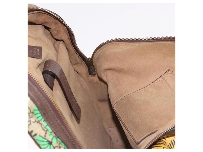 GUCCI GG Supreme Web Sherry Line Backpack PVC Bengal Beige 428027 - vista 22