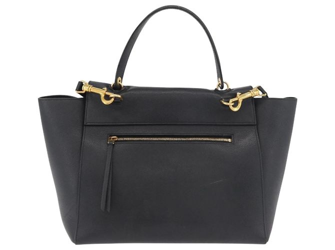 Céline CELINE Belt bag Hand Bag Leather 2way Black Gold - vista 2