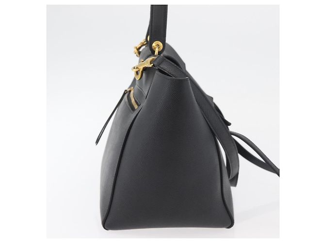 Céline CELINE Belt bag Hand Bag Leather 2way Black Gold - vista 4