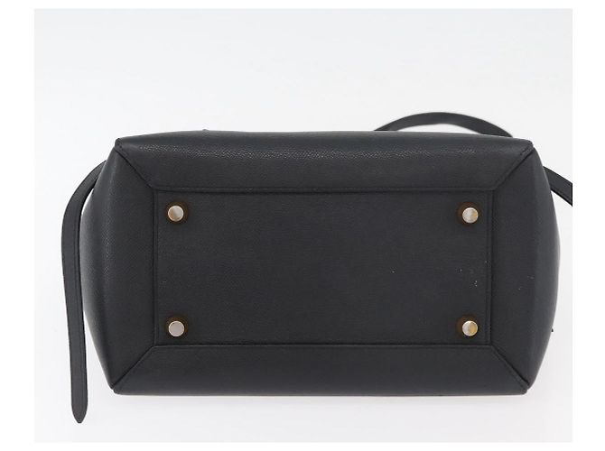 Céline CELINE Belt bag Hand Bag Leather 2way Black Gold - vista 5