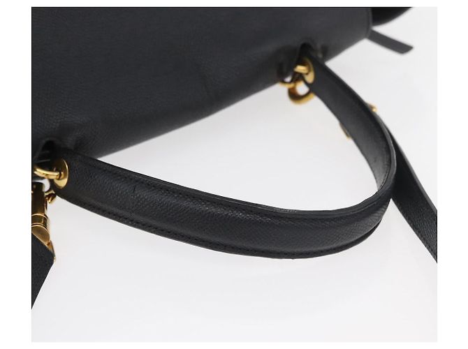 Céline CELINE Belt bag Hand Bag Leather 2way Black Gold - vista 7