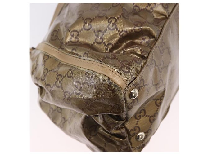 GUCCI GG Crystal Hand Bag Coated Canvas Gold 189835 - vista 15