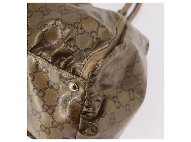 GUCCI GG Crystal Hand Bag Coated Canvas Gold 189835 - vista 16