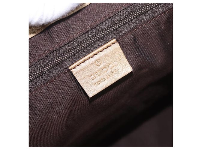 GUCCI GG Crystal Hand Bag Coated Canvas Gold 189835 - vista 17