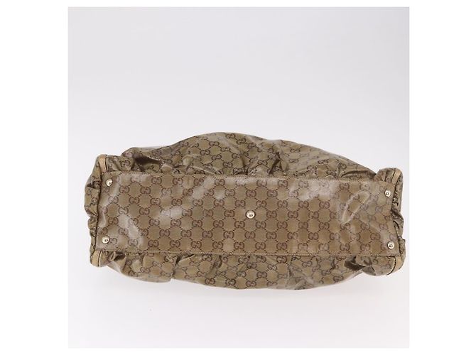 GUCCI GG Crystal Hand Bag Coated Canvas Gold 189835 - vista 5