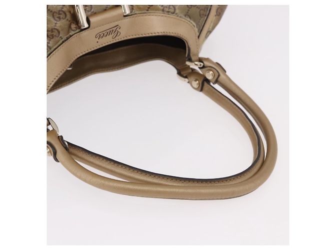 GUCCI GG Crystal Hand Bag Coated Canvas Gold 189835 - vista 7