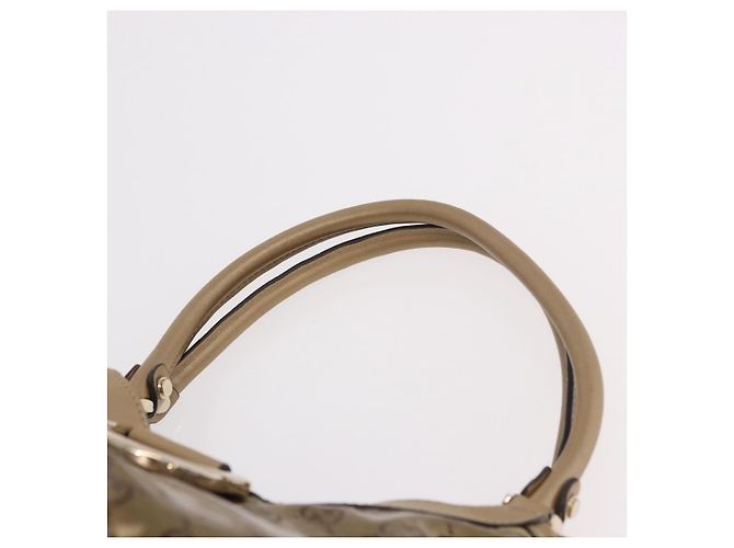 GUCCI GG Crystal Hand Bag Coated Canvas Gold 189835 - vista 8