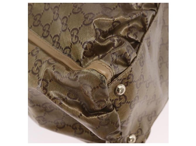 GUCCI GG Crystal Hand Bag Coated Canvas Gold 189835 - vista 9