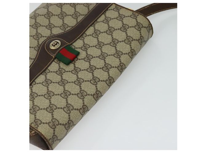 GUCCI GG Supreme Web Sherry Line Bag PVC Beige Gold 904 02 084 - vista 6