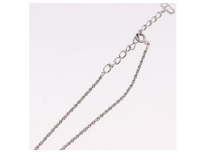 Christian Dior Rope Circle Logo Halskette Metall Silber - Ansicht 12