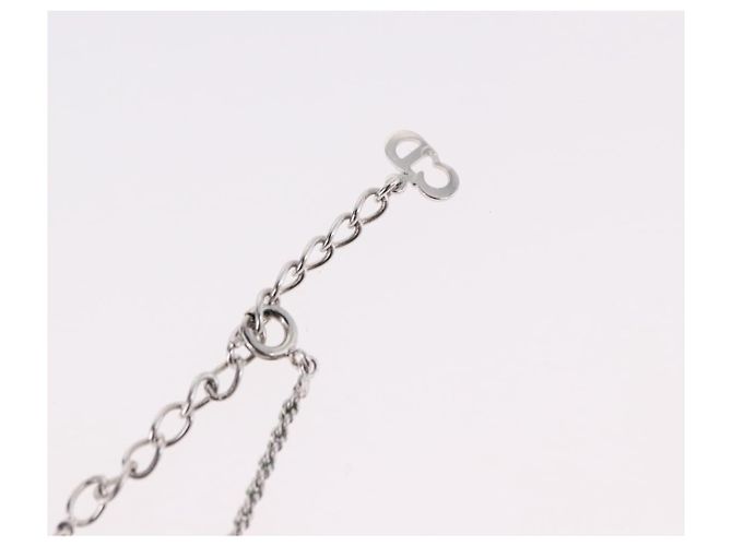 Christian Dior Rope Circle Logo Halskette Metall Silber - Ansicht 13