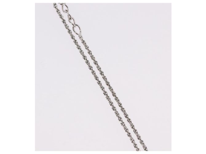 Christian Dior Rope Circle Logo Halskette Metall Silber - Ansicht 6