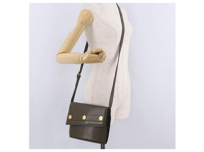 Céline CELINE Shoulder Bag Leather Khaki Gold - vista 27