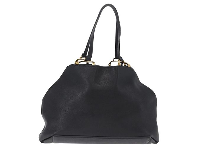 Miu Miu Tote Bag Leder Schwarz Gold - Ansicht 2