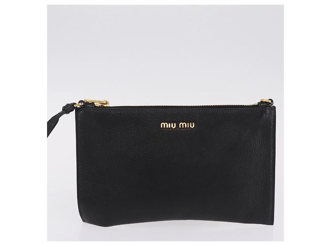 Miu Miu Tote Bag Leder Schwarz Gold - Ansicht 24