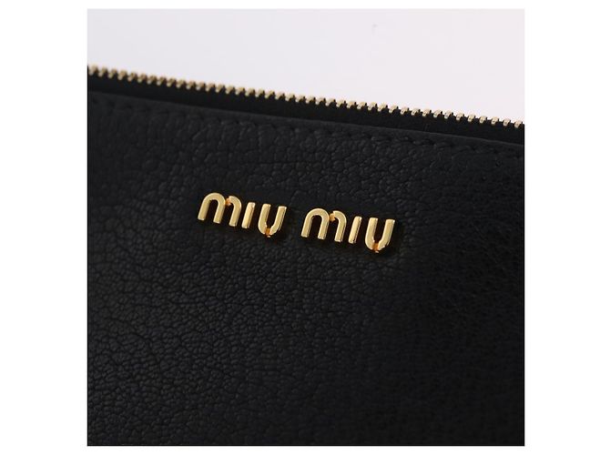 Miu Miu Tote Bag Leder Schwarz Gold - Ansicht 26