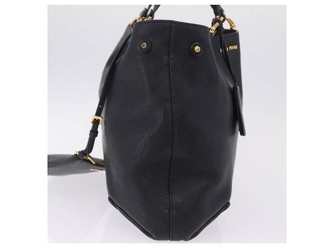 Miu Miu Tote Bag Leder Schwarz Gold - Ansicht 4