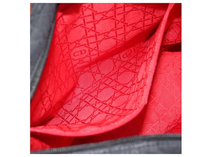 Christian Dior Lady Dior Canage Sac à Main Canvas Black Gold - vue 21