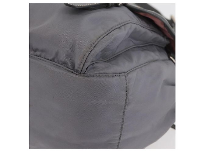 PRADA Shoulder Bag Nylon Gray Silver - vista 14