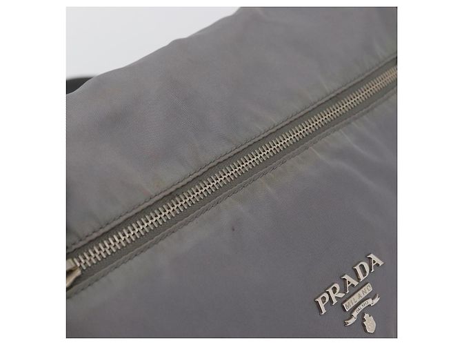 PRADA Shoulder Bag Nylon Gray Silver - vista 21