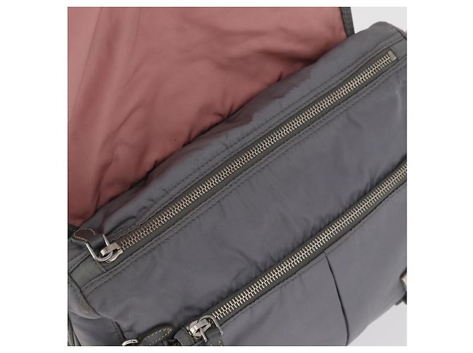 PRADA Shoulder Bag Nylon Gray Silver - vista 23