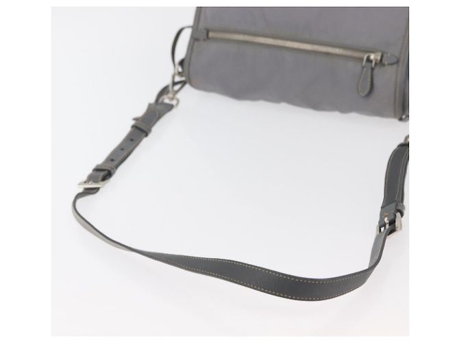 PRADA Shoulder Bag Nylon Gray Silver - vista 5