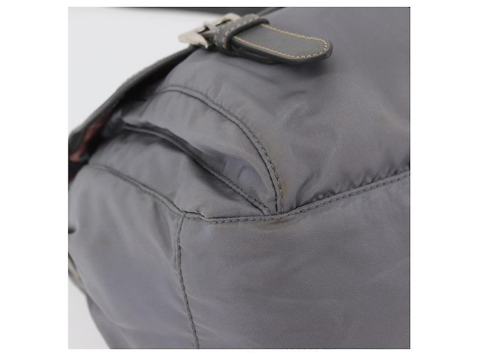 PRADA Shoulder Bag Nylon Gray Silver - vista 7