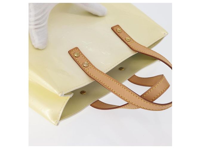LOUIS VUITTON Monogram Vernis Reade PM Hand Bag Perle M91336 LV - vista 6