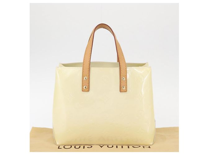 LOUIS VUITTON Monogram Vernis Reade PM Hand Bag Perle M91336 LV - vista 12
