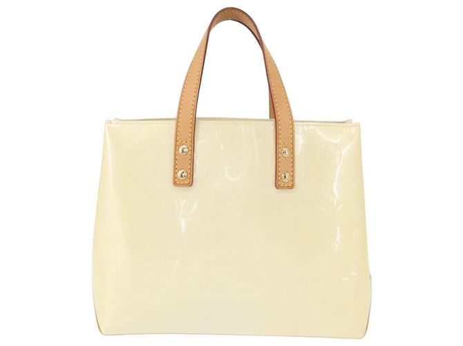 LOUIS VUITTON Monogram Vernis Reade PM Hand Bag Perle M91336 LV - vista 13
