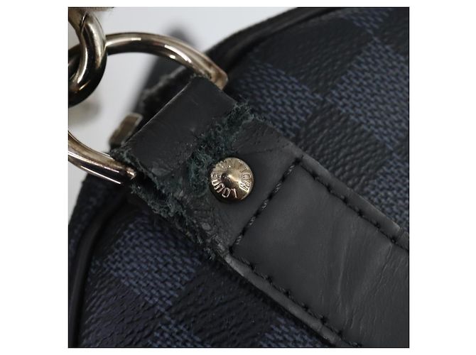 LOUIS VUITTON Damier Cobalt Keepall Bandouliere 55 Boston Bag N41356 - vista 10