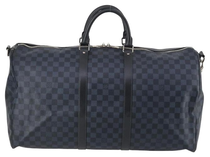 LOUIS VUITTON Damier Cobalt Keepall Bandouliere 55 Boston Bag N41356 - vista 2