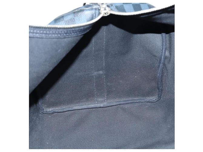 LOUIS VUITTON Damier Cobalt Keepall Bandouliere 55 Boston Bag N41356 - vista 24