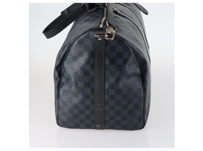 LOUIS VUITTON Damier Cobalt Keepall Bandouliere 55 Boston Bag N41356 - vista 3
