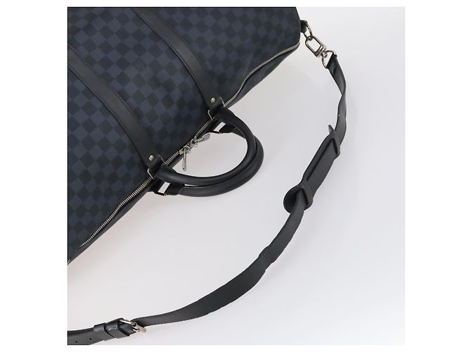 LOUIS VUITTON Damier Cobalt Keepall Bandouliere 55 Boston Bag N41356 - vista 7