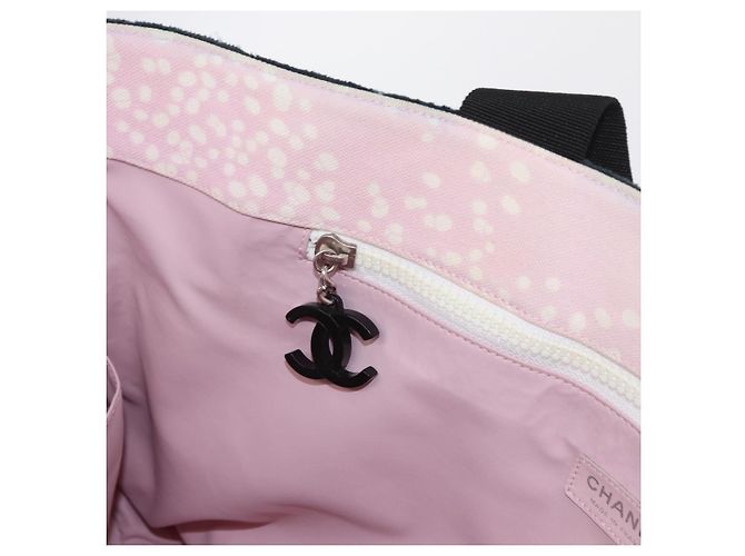 CHANEL Tote Bag Canvas Pink Silver CC - vista 22