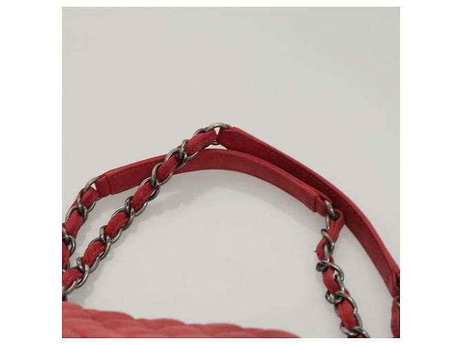 CHANEL Matelasse Chain Shoulder Bag Lamb Skin Pink Silver CC - vista 14