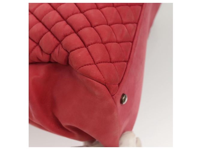 CHANEL Matelasse Chain Shoulder Bag Lamb Skin Pink Silver CC - vista 16