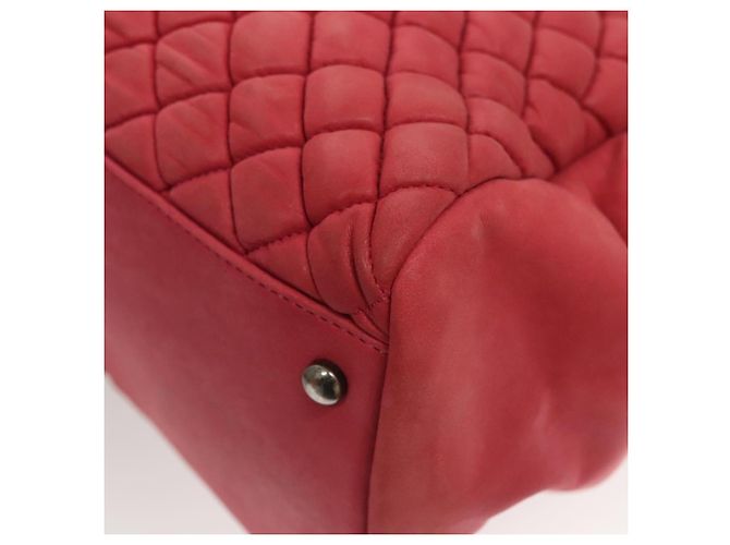 CHANEL Matelasse Chain Shoulder Bag Lamb Skin Pink Silver CC - vista 17