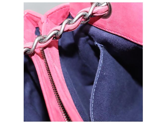 CHANEL Matelasse Chain Shoulder Bag Lamb Skin Pink Silver CC - vista 23